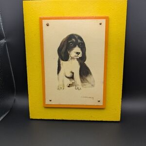 JEM Yellow and Orange Puppy Wall Decor